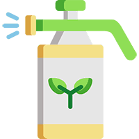 A sprayer with weedkiller