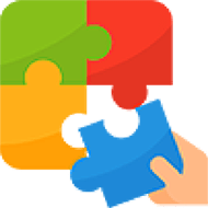 A brightly colored jigsaw puzzle, with a hand putting the last piece in place